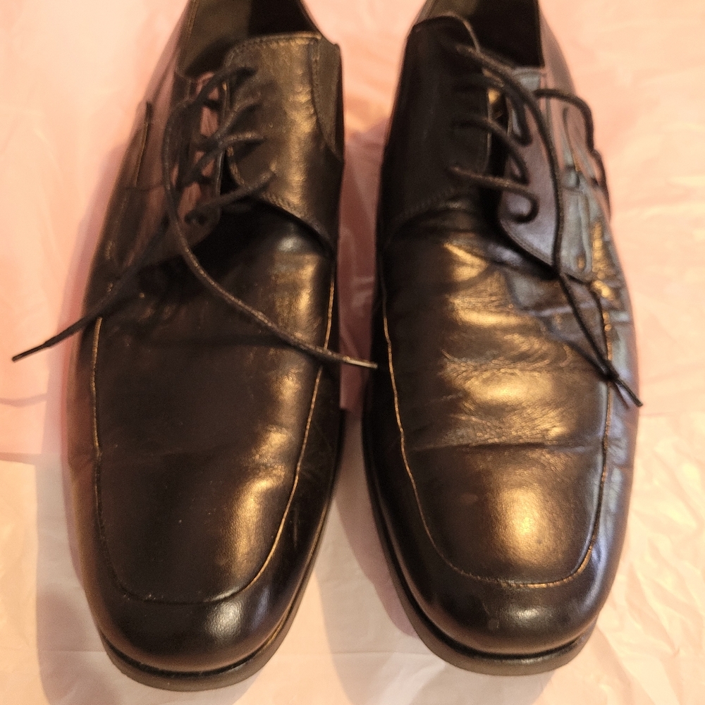 Black Brunomagli comfort leather shoes size 11.5 M made in Italy